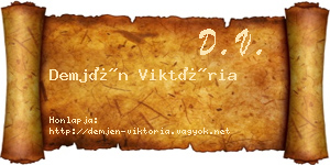 Demjén Viktória névjegykártya